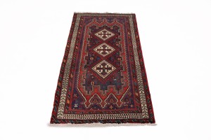 Vintage Red Tribal 3X6 Sirjan Shahrbabak Persian Rug