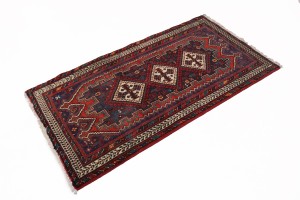 Vintage Red Tribal 3X6 Sirjan Shahrbabak Persian Rug