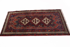 Vintage Red Tribal 3X6 Sirjan Shahrbabak Persian Rug