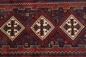 Vintage Red Tribal 3X6 Sirjan Shahrbabak Persian Rug