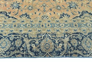 Antique Muted Rust Floral 9X12 Distressed Vintage Oriental Rug