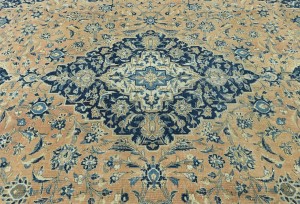 Antique Muted Rust Floral 9X12 Distressed Vintage Oriental Rug