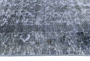 Antique Muted Gray Floral 8'2X10'5 Distressed Vintage Oriental Rug