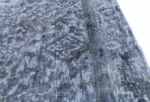 Antique Muted Gray Floral 8'2X10'5 Distressed Vintage Oriental Rug