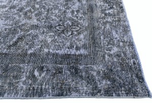 Antique Muted Gray Floral 8'2X10'5 Distressed Vintage Oriental Rug