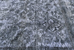 Antique Muted Gray Floral 8'2X10'5 Distressed Vintage Oriental Rug