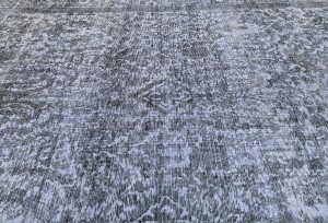 Antique Muted Gray Floral 8'2X10'5 Distressed Vintage Oriental Rug