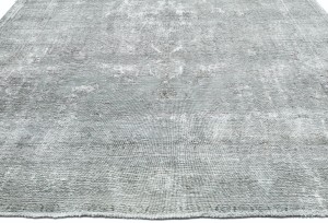Antique Muted Beige Floral 9'8X12'3 Distressed Vintage Oriental Rug