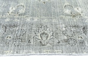Antique Muted Tan Floral 9'6X12'7 Distressed Vintage Oriental Rug
