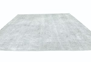 Antique Muted Tan Floral 9'5X12'5 Distressed Vintage Oriental Rug