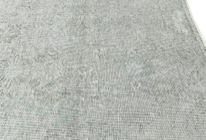 Antique Muted Greige Floral 7'4X9'8 Distressed Vintage Oriental Rug