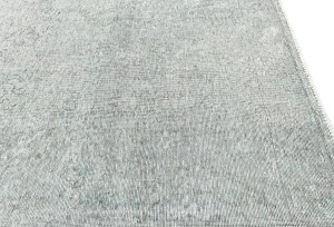 Antique Muted Greige Floral 7'4X9'8 Distressed Vintage Oriental Rug