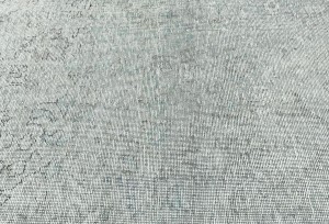 Antique Muted Greige Floral 7'4X9'8 Distressed Vintage Oriental Rug