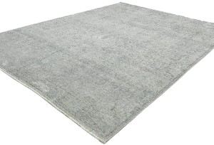 Antique Muted Greige Floral 7'4X9'8 Distressed Vintage Oriental Rug