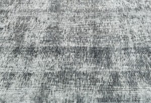 Antique Muted Gray Floral 9X11 Distressed Vintage Oriental Rug