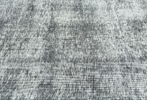 Antique Muted Gray Floral 9X11 Distressed Vintage Oriental Rug