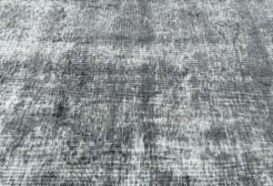 Antique Muted Gray Floral 9X11 Distressed Vintage Oriental Rug