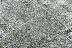 Antique Muted Gray Floral 9X11 Distressed Vintage Oriental Rug