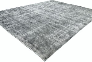 Antique Muted Gray Floral 9X11 Distressed Vintage Oriental Rug