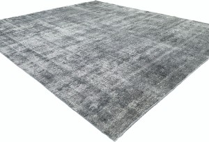 Antique Muted Gray Floral 9X11 Distressed Vintage Oriental Rug