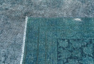 Antique Muted Floral 10X13 Distressed Vintage Oriental Rug