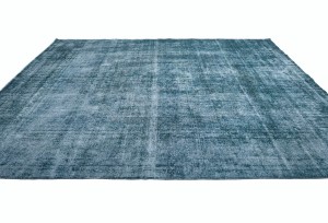 Antique Muted Floral 10X13 Distressed Vintage Oriental Rug