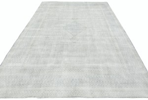 Antique Muted Floral 10X12 Distressed Vintage Oriental Rug