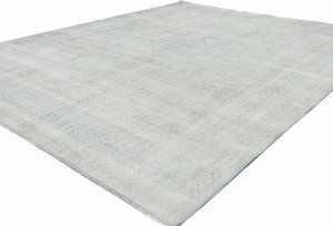 Antique Muted Floral 10X12 Distressed Vintage Oriental Rug