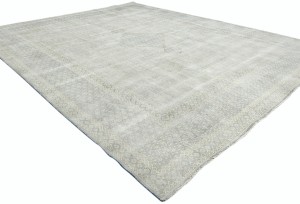 Antique Muted Floral 10X12 Distressed Vintage Oriental Rug