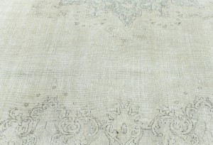 Antique Muted Floral 10X13 Distressed Vintage Oriental Rug