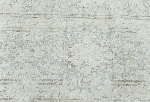Antique Muted Floral 10X13 Distressed Vintage Oriental Rug