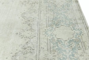 Antique Muted Floral 10X13 Distressed Vintage Oriental Rug
