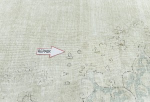 Antique Muted Floral 10X13 Distressed Vintage Oriental Rug