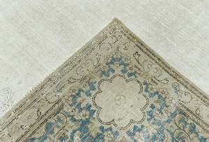 Antique Muted Floral 10X13 Distressed Vintage Oriental Rug