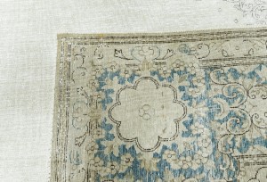Antique Muted Floral 10X13 Distressed Vintage Oriental Rug