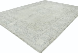 Antique Muted Floral 10X13 Distressed Vintage Oriental Rug
