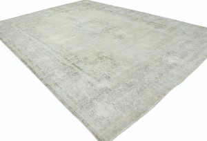 Antique Muted Floral 10X13 Distressed Vintage Oriental Rug