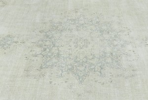 Antique Muted Floral 10X13 Distressed Vintage Oriental Rug