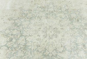 Antique Muted Floral 10X13 Distressed Vintage Oriental Rug