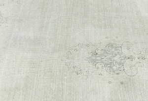 Antique Muted Floral 10X13 Distressed Vintage Oriental Rug