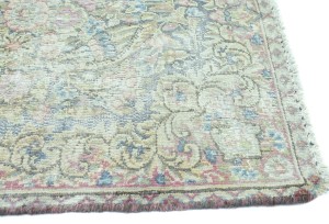 Antique Muted Floral 1'9X2'5 Distressed Vintage Oriental Rug