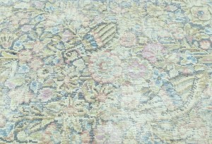 Antique Muted Floral 1'9X2'5 Distressed Vintage Oriental Rug