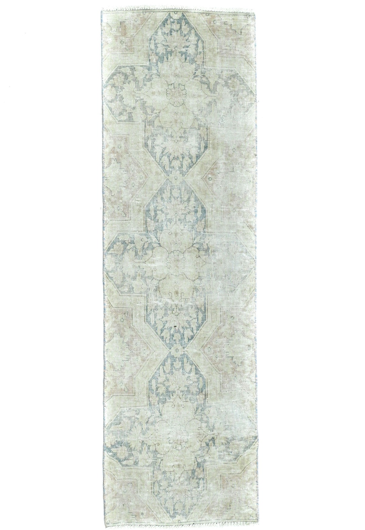 Antique Muted Floral 2X6 Distressed Vintage Oriental Runner Rug