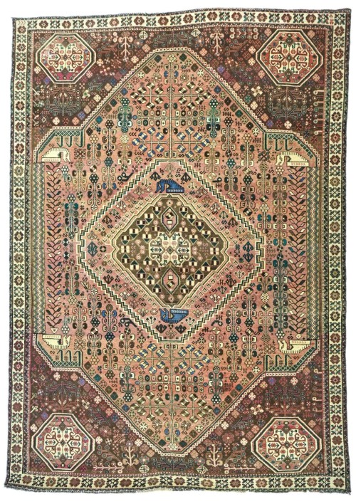 Antique Muted Tribal 6X9 Distressed Vintage Oriental Rug