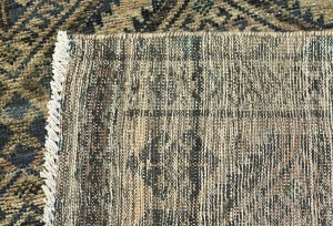 Antique Muted Khaki Tribal 4X6 Distressed Vintage Oriental Rug