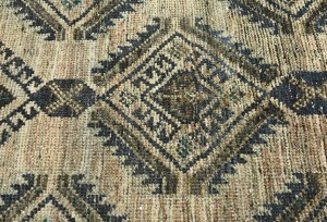 Antique Muted Khaki Tribal 4X6 Distressed Vintage Oriental Rug