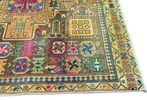 Antique Muted Brown Tribal 5X10 Distressed Vintage Oriental Runner Rug