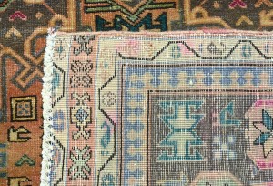 Antique Muted Brown Tribal 5X10 Distressed Vintage Oriental Runner Rug