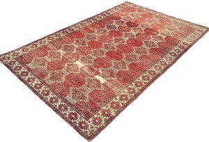 Antique Muted Red Tribal 4X6 Distressed Vintage Oriental Rug
