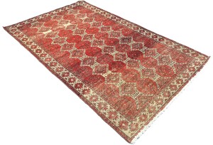 Antique Muted Red Tribal 4X6 Distressed Vintage Oriental Rug